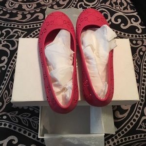 Girls Pink Gucci Rubber Flats Size 31 ( us 13 )